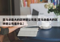 亚马逊最大的区块链公司是[亚马逊最大的区块链公司是什么]